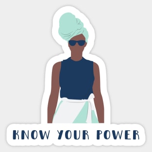 Know your Power feminist female women girls future is female resist strong Sticker